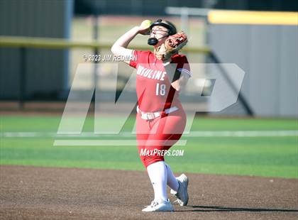 Thumbnail 3 in Ursuline Academy vs. Prairiland (Royse City Varsity Softball Tournament) photogallery.