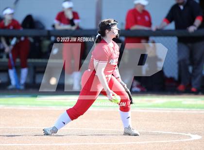 Thumbnail 3 in Ursuline Academy vs. Prairiland (Royse City Varsity Softball Tournament) photogallery.