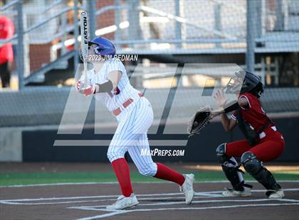 Thumbnail 2 in Ursuline Academy vs. Prairiland (Royse City Varsity Softball Tournament) photogallery.