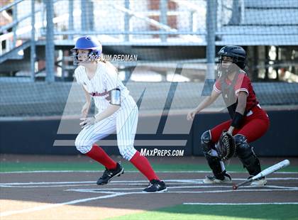 Thumbnail 3 in Ursuline Academy vs. Prairiland (Royse City Varsity Softball Tournament) photogallery.