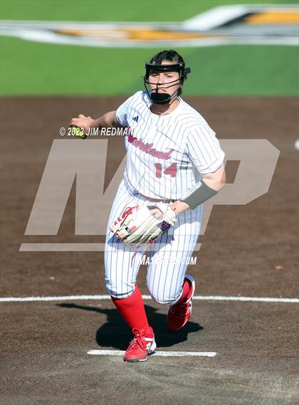 Thumbnail 2 in Ursuline Academy vs. Prairiland (Royse City Varsity Softball Tournament) photogallery.