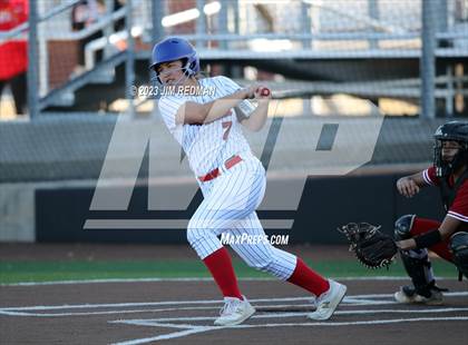 Thumbnail 3 in Ursuline Academy vs. Prairiland (Royse City Varsity Softball Tournament) photogallery.