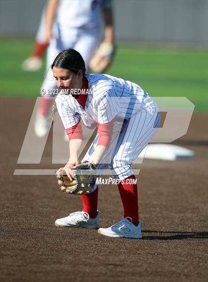 Thumbnail 2 in Ursuline Academy vs. Prairiland (Royse City Varsity Softball Tournament) photogallery.