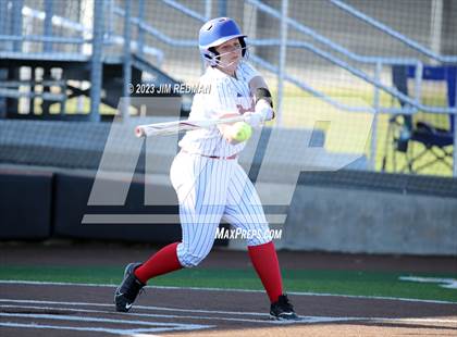 Thumbnail 1 in Ursuline Academy vs. Prairiland (Royse City Varsity Softball Tournament) photogallery.