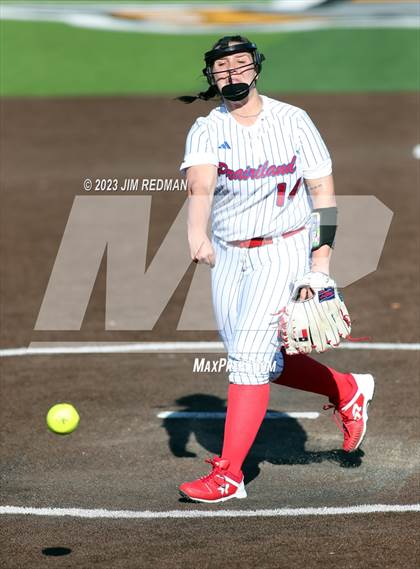Thumbnail 1 in Ursuline Academy vs. Prairiland (Royse City Varsity Softball Tournament) photogallery.