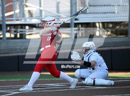 Thumbnail 2 in Ursuline Academy vs. Prairiland (Royse City Varsity Softball Tournament) photogallery.