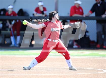 Thumbnail 2 in Ursuline Academy vs. Prairiland (Royse City Varsity Softball Tournament) photogallery.