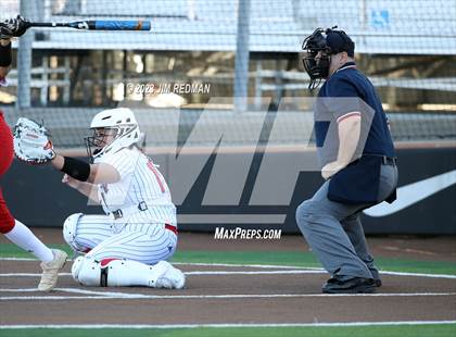 Thumbnail 2 in Ursuline Academy vs. Prairiland (Royse City Varsity Softball Tournament) photogallery.