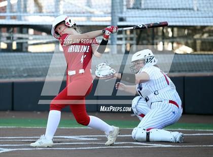Thumbnail 3 in Ursuline Academy vs. Prairiland (Royse City Varsity Softball Tournament) photogallery.