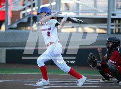 Thumbnail 3 in Ursuline Academy vs. Prairiland (Royse City Varsity Softball Tournament) photogallery.