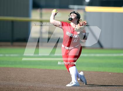 Thumbnail 1 in Ursuline Academy vs. Prairiland (Royse City Varsity Softball Tournament) photogallery.