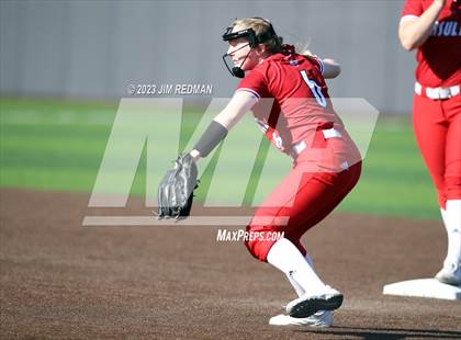 Thumbnail 2 in Ursuline Academy vs. Prairiland (Royse City Varsity Softball Tournament) photogallery.
