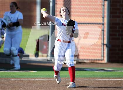 Thumbnail 2 in Ursuline Academy vs. Prairiland (Royse City Varsity Softball Tournament) photogallery.