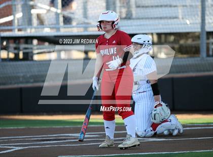 Thumbnail 3 in Ursuline Academy vs. Prairiland (Royse City Varsity Softball Tournament) photogallery.
