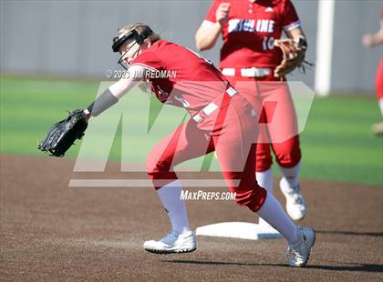 Thumbnail 2 in Ursuline Academy vs. Prairiland (Royse City Varsity Softball Tournament) photogallery.