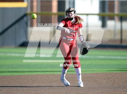 Thumbnail 2 in Ursuline Academy vs. Prairiland (Royse City Varsity Softball Tournament) photogallery.