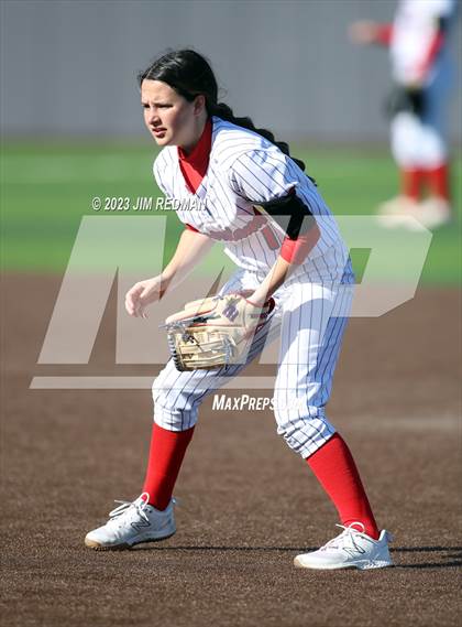 Thumbnail 3 in Ursuline Academy vs. Prairiland (Royse City Varsity Softball Tournament) photogallery.