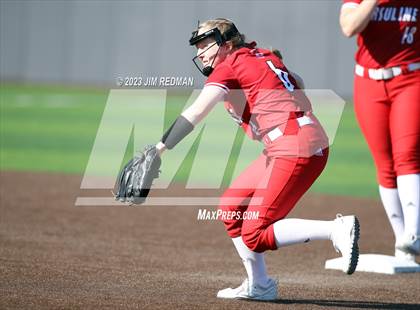 Thumbnail 1 in Ursuline Academy vs. Prairiland (Royse City Varsity Softball Tournament) photogallery.