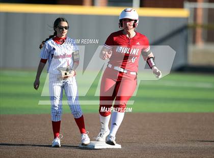 Thumbnail 2 in Ursuline Academy vs. Prairiland (Royse City Varsity Softball Tournament) photogallery.