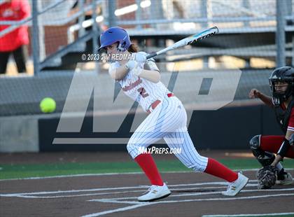 Thumbnail 2 in Ursuline Academy vs. Prairiland (Royse City Varsity Softball Tournament) photogallery.