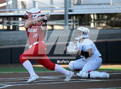 Thumbnail 2 in Ursuline Academy vs. Prairiland (Royse City Varsity Softball Tournament) photogallery.