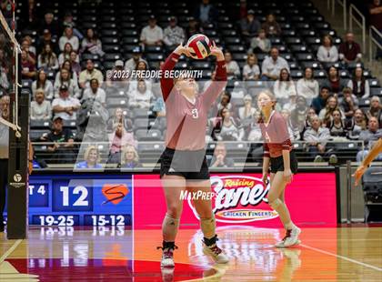 Thumbnail 2 in Iola vs. Schulenburg (UIL 2A Volleyball Semi-Final) photogallery.