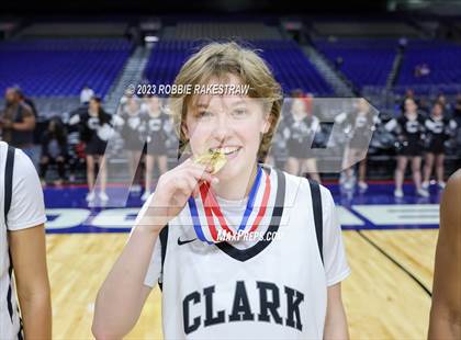 Thumbnail 1 in Clark vs. DeSoto (UIL 6A Basketball State Semifinal Medal Ceremony) photogallery.