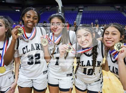 Thumbnail 1 in Clark vs. DeSoto (UIL 6A Basketball State Semifinal Medal Ceremony) photogallery.