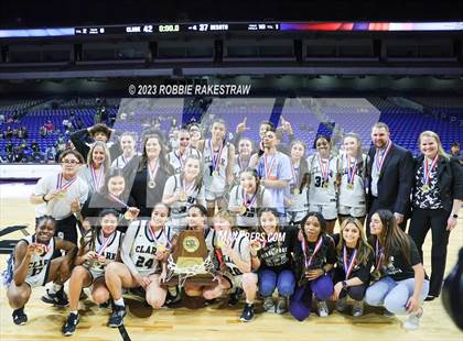 Thumbnail 1 in Clark vs. DeSoto (UIL 6A Basketball State Semifinal Medal Ceremony) photogallery.