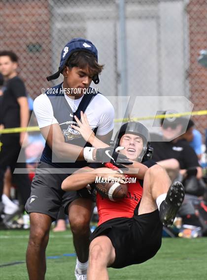 Thumbnail 3 in St. John Bosco vs. Palos Verdes (Battle At The Beach) photogallery.