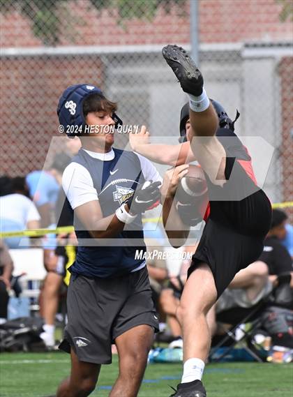 Thumbnail 1 in St. John Bosco vs. Palos Verdes (Battle At The Beach) photogallery.