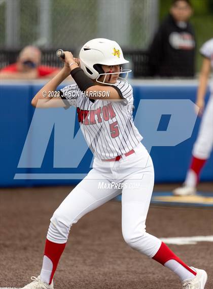 Thumbnail 2 in Trenton @ Muenster (UIL Softball 2A Region 2 Semifinal) photogallery.