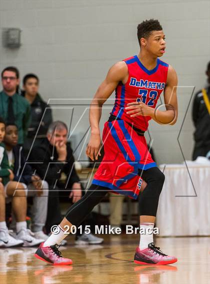 Thumbnail 3 in DeMatha vs. Roselle Catholic (Spalding HoopHall Classic) photogallery.