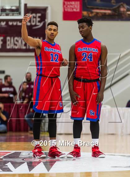 Thumbnail 3 in DeMatha vs. Roselle Catholic (Spalding HoopHall Classic) photogallery.