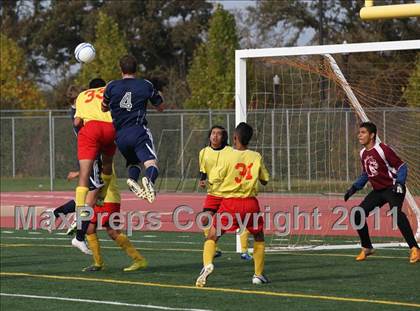 Thumbnail 3 in Vacaville Christian vs. Encina Prep (CIF SJS D6 Final) photogallery.