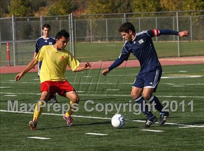 Thumbnail 1 in Vacaville Christian vs. Encina Prep (CIF SJS D6 Final) photogallery.