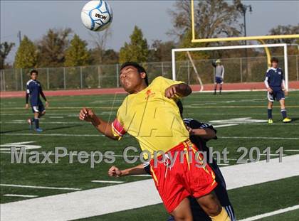 Thumbnail 3 in Vacaville Christian vs. Encina Prep (CIF SJS D6 Final) photogallery.
