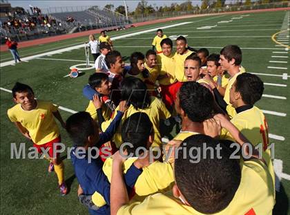 Thumbnail 2 in Vacaville Christian vs. Encina Prep (CIF SJS D6 Final) photogallery.