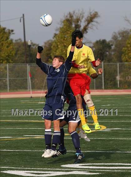 Thumbnail 3 in Vacaville Christian vs. Encina Prep (CIF SJS D6 Final) photogallery.