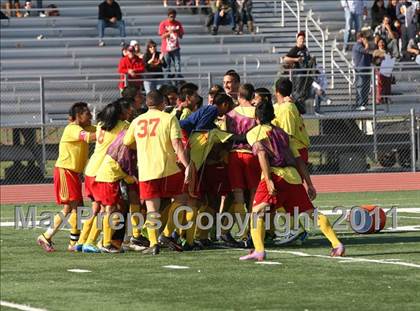 Thumbnail 3 in Vacaville Christian vs. Encina Prep (CIF SJS D6 Final) photogallery.