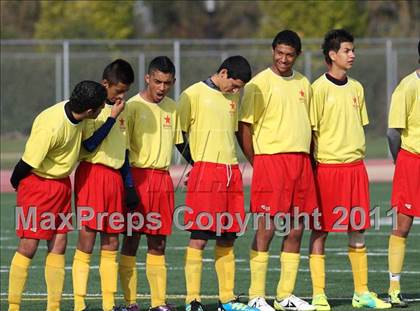 Thumbnail 3 in Vacaville Christian vs. Encina Prep (CIF SJS D6 Final) photogallery.