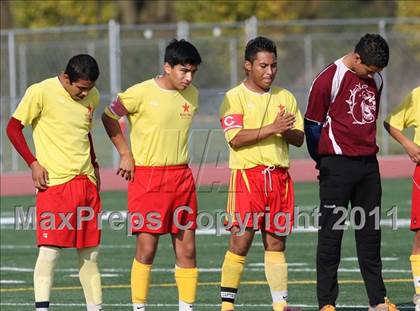 Thumbnail 2 in Vacaville Christian vs. Encina Prep (CIF SJS D6 Final) photogallery.