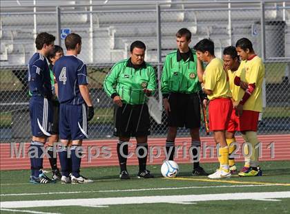 Thumbnail 2 in Vacaville Christian vs. Encina Prep (CIF SJS D6 Final) photogallery.