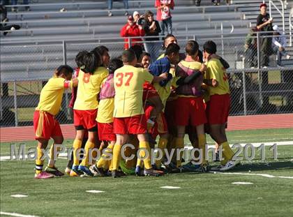 Thumbnail 2 in Vacaville Christian vs. Encina Prep (CIF SJS D6 Final) photogallery.