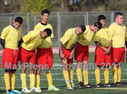 Thumbnail 3 in Vacaville Christian vs. Encina Prep (CIF SJS D6 Final) photogallery.