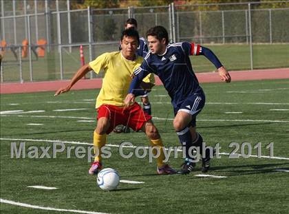 Thumbnail 2 in Vacaville Christian vs. Encina Prep (CIF SJS D6 Final) photogallery.