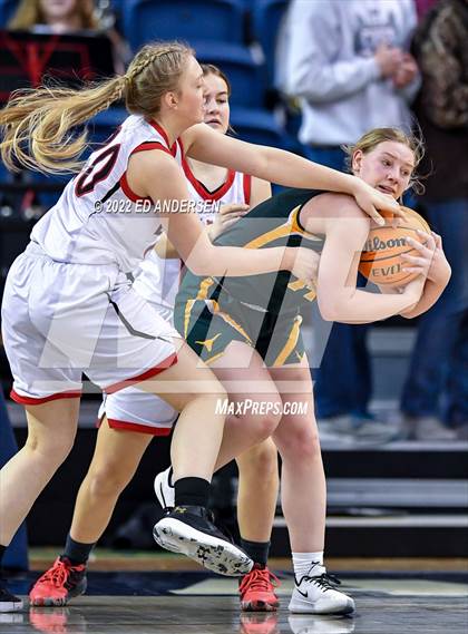 Thumbnail 2 in Lincoln County vs. Battle Mountain (NIAA State 2A semifinal) photogallery.