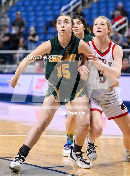 Thumbnail 2 in Lincoln County vs. Battle Mountain (NIAA State 2A semifinal) photogallery.
