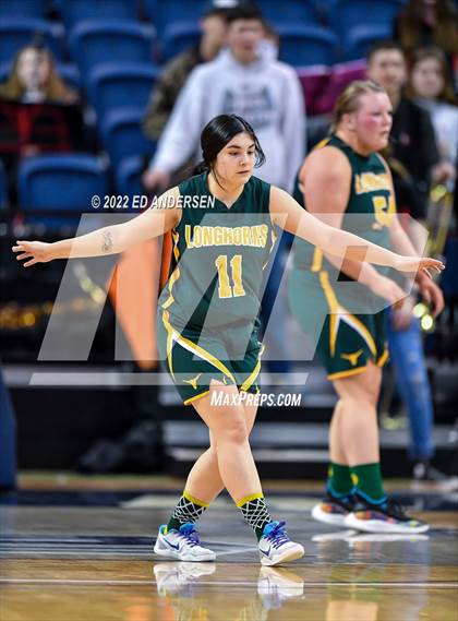 Thumbnail 2 in Lincoln County vs. Battle Mountain (NIAA State 2A semifinal) photogallery.