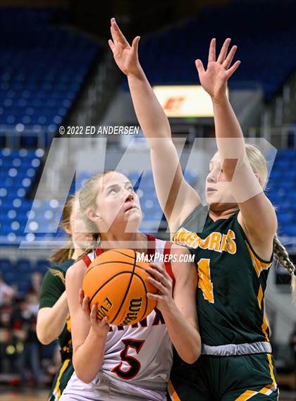 Thumbnail 1 in Lincoln County vs. Battle Mountain (NIAA State 2A semifinal) photogallery.